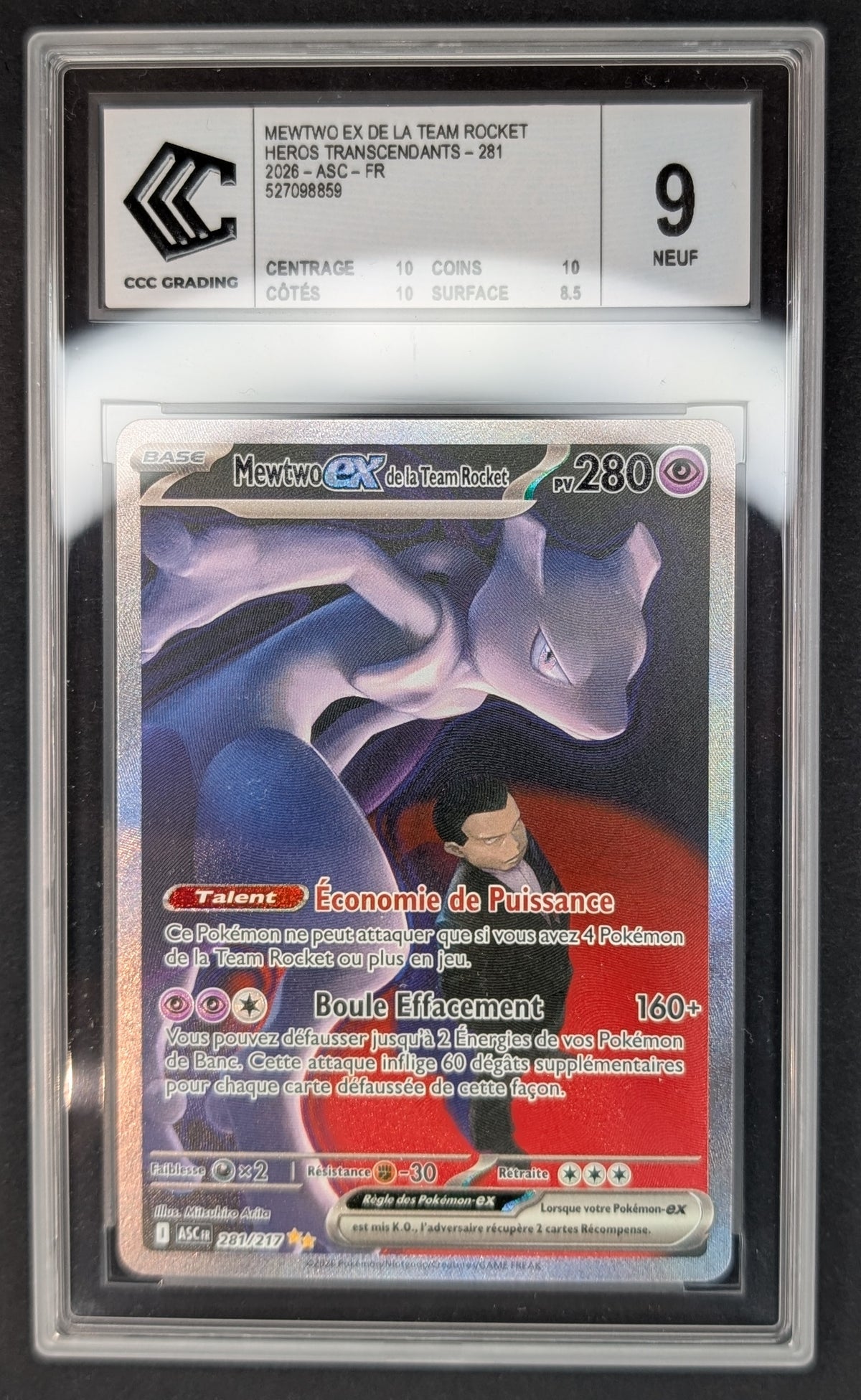 Mewtwo EX · Team Rocket, avant